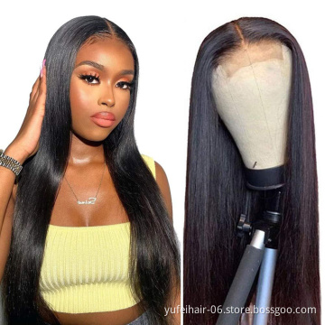 Perruque pre plucked bone straight human hair wigs,100% brazilian virgin transparent hd swiss full lace human hair wig